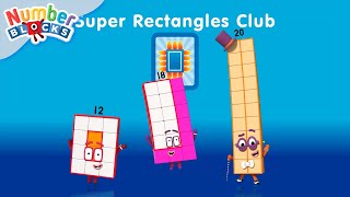 Super Rectangles Club 🟥  Learn to count  Numberblocks Full Episodes  Maths for Kids [upl. by Hcurob]