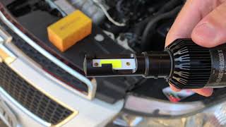 Como Instalar lâmpada Led Tech one CODE e regular o farol Chevrolet Cruze 1213 [upl. by Otilesoj363]