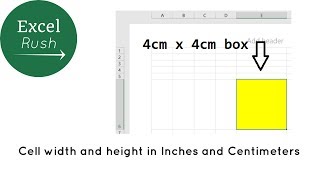 How to set cell width and height in cm and inches in Excel for Interior Designers [upl. by Blinnie]