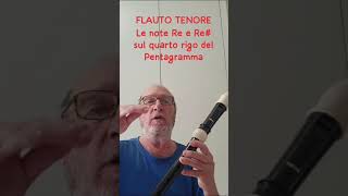 FLAUTO TENORE Le note Re e Re sul quarto rigo del Pentagramma [upl. by Child930]