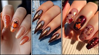 Fall nails  Fall nails design  EASY FALL NAILS [upl. by Stich]