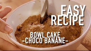 EASY RECIPE  BOWL CAKE CHOCO BANANE vegan [upl. by Ramoh]