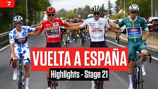 Highlights 2023 Vuelta a España Stage 21  Kaden Groves Remco Evenepoel Hold Off Group For Victory [upl. by Tarfe]