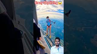 Crazy Skydiving😱 skydiving travel adventure paragliding sky music remix love newmusic [upl. by Nallaf]