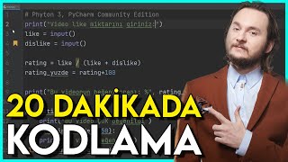 20 Dakikada Kodlama Öğrenmek  Yazılım Size Göre mi  Python Temel Mantığı [upl. by Herman]