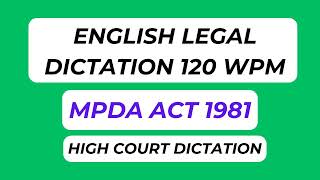 English Legal 120 WPM Dictation  districtcourtdictation highcourtdictation [upl. by Kimberlyn]