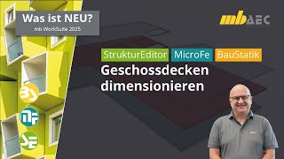 Geschossdecken dimensionieren Gebäude A B Einfache FiniteElementeModellierung mbinar 24S21 [upl. by Tedie]