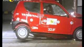 Crash test Fiat Seicento  Euro NCAP  2000 [upl. by Bannister]