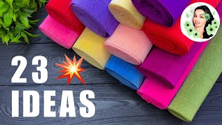 23 IDEAS 💥 Crepe Paper Decoration Ideas Crepe Paper Flowers [upl. by Lotsirhc]