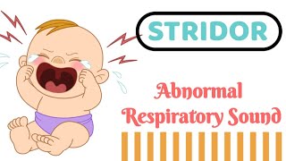 STRIDOR  Audible Respiratory sound [upl. by Socem]