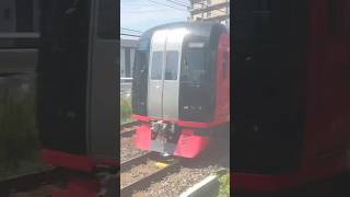 今伊勢駅の北側で離合する名鉄の特急電車 名古屋鉄道 railway train shorts [upl. by Vizzone]