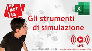 EXCEL 🧐 GUIDA COMPLETA AGLI STRUMENTI DI SIMULAZIONE  DIRETTA 11 [upl. by Warfold]