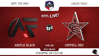 NTFL Youth Football  Argyle Black at Coppell Red 5th Grade971100 ALesley Field 1 [upl. by Henricks]