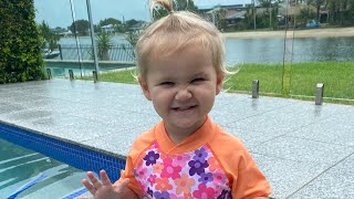 2 Year Old Baby Learning Swimming [upl. by Argyres]