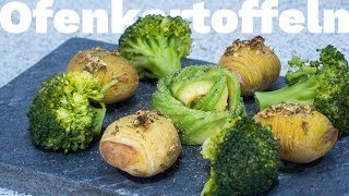 Ofenkartoffeln mit einer Avocadorose und Brokkoli  Vegane Rezepte [upl. by Aney]