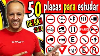 Sinalização de transito placas 50 placas para decorar [upl. by Cilka]