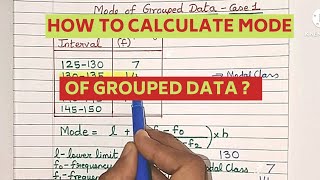 How to Calculate Mode Of Grouped Data  When Modal Class is the First Class In BetweenLast Class [upl. by Erhard]