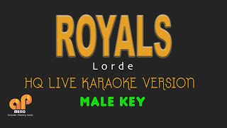 ROYALS  Lorde MALE KEY HQ KARAOKE VERSION [upl. by Adaj220]