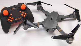 ATTOP XT1 Cheap Folding Mavic Clone WiFi FPV Transmitter or App Control awesome smooth flyer [upl. by Ylrevaw]