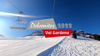 Val Gardena  Ortisei  Januari 2022  Dolomiti Superski [upl. by Atlas]