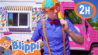 Blippi Explores an Ice Cream Truck  2 HOURS OF BLIPPI FULL EPISODES  Blippi Toys [upl. by Etheline648]