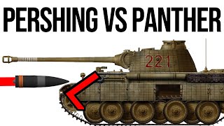 M26 Pershing VS Panther Armor Simulation [upl. by Itaws]