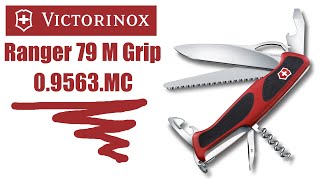 Victorinox 09563MC Ranger 79 M Grip Super Pocket Knife with 12 Functions unboxing and demo [upl. by Eylk]