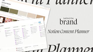 Cara Buat Konten Planner di Notion  Behind the Brand  Studio Aetherius [upl. by Omari]