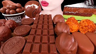 ASMR MUKBANG｜CHOCOLATE MARSHMALLOW MALTESERS BROWNIES ICE CREAM CAKE 초코마시멜로 브라우니 아이스크림 몰티져스 초코케이크 먹방 [upl. by Sallee]