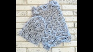 Нежный ажурный комплект шапка и снуд Hat amp snood Knitting [upl. by Anujra929]