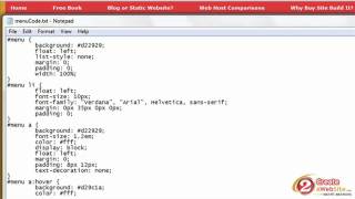 CSS Menu Tutorial  Free Code [upl. by Elocal]