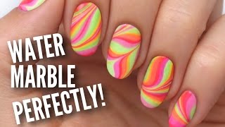 Water Marble Your Nails Perfectly [upl. by Evita63]