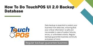 EN ver Smart  How To Do TouchPOS UI 20 Backup Database [upl. by Wj826]