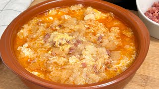 SOPA DE AJO o SOPA CASTELLANA  Cocina A Buenas Horas [upl. by Anayhd]