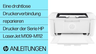 Eine drahtlose Druckerverbindung reparieren  HP LaserJet M109–M112 Drucker  HP Support [upl. by Aharon]