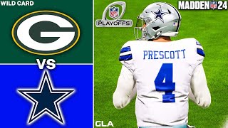 Cowboys vs Packers Simulation  Wild Card Playoffs  Madden 24 PS5 [upl. by Ioved]