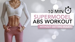 10 MIN SUPERMODEL ABS WORKOUT  11 Line Abs amp Toned Obliques Without Getting Bulky  Eylem Abaci [upl. by Karney]