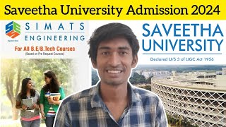 Saveetha University Admission 2024  Fees amp Placement  Students live Review  SIMATS [upl. by Carmine400]