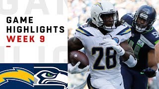 Chargers vs Seahawks Week 9 Highlights  NFL 2018 [upl. by Pantia371]