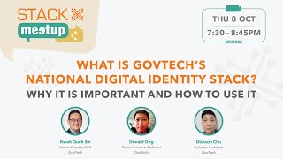 STACKX Meetup  What is GovTechs National Digital Identity Stack [upl. by Nyladnewg]