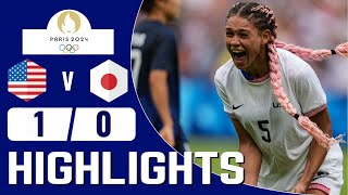 USA vs Japan  10  Womens Football  Paris 2024 Highlights  usa vs japan womens soccer [upl. by Nugesulo]