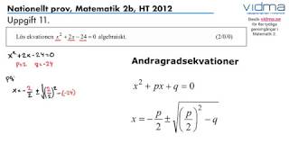 Matematik 2b Nationellt prov HT 2012 Del C [upl. by Dorthy]