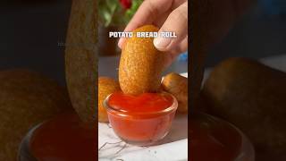 Trending recipe of potato bread roll shorts crispy recipe bread samosa [upl. by Harim]