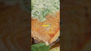 5Minute Salmon with Creamy Herbed Sauce Quick amp Delicious [upl. by Anaujal]