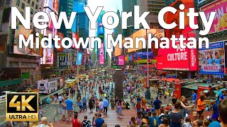 New York City Walking Tour Part 1  Midtown Manhattan 4k Ultra HD 60fps – With Captions [upl. by Pallaten296]