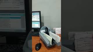 NIFT cheque clearing system automatic cheque scanning machine viral trending [upl. by Gerita]