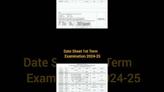 Date Sheet 1st Term Examination for 202425 datesheet2024 1stterm garrisonwithHaiqa [upl. by Saber250]