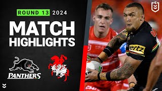 NRL 2024  Panthers v Dragons  Match Highlights [upl. by Uhsoj871]