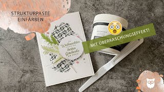 Unglaublich was passiert  Strukturpaste einfärben 😲 [upl. by Anaimad]