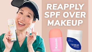 How to Reapply Sunscreen over Makeup  Dr Joyce Dermatologist [upl. by Annibo200]